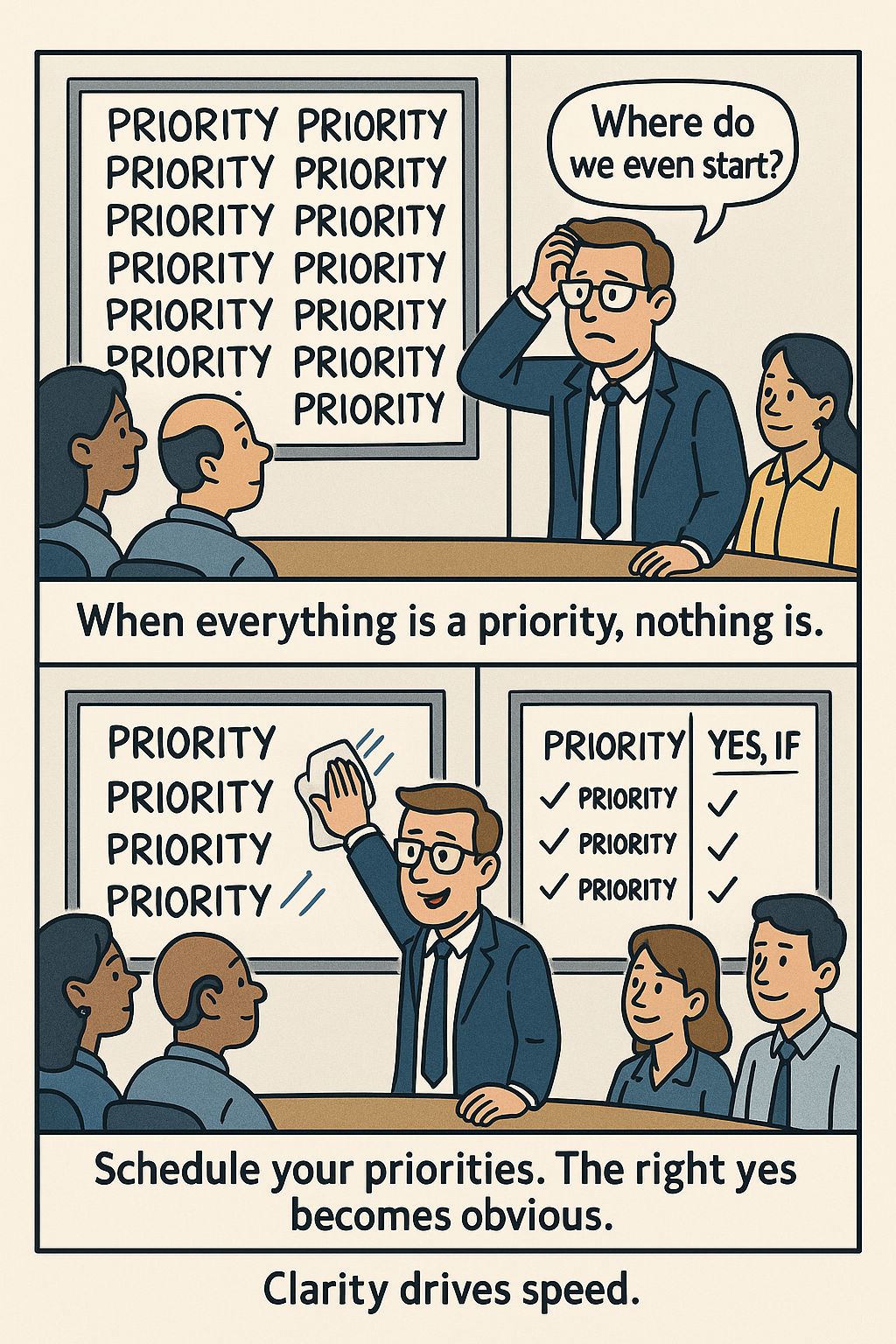 Team struggling with priorities
